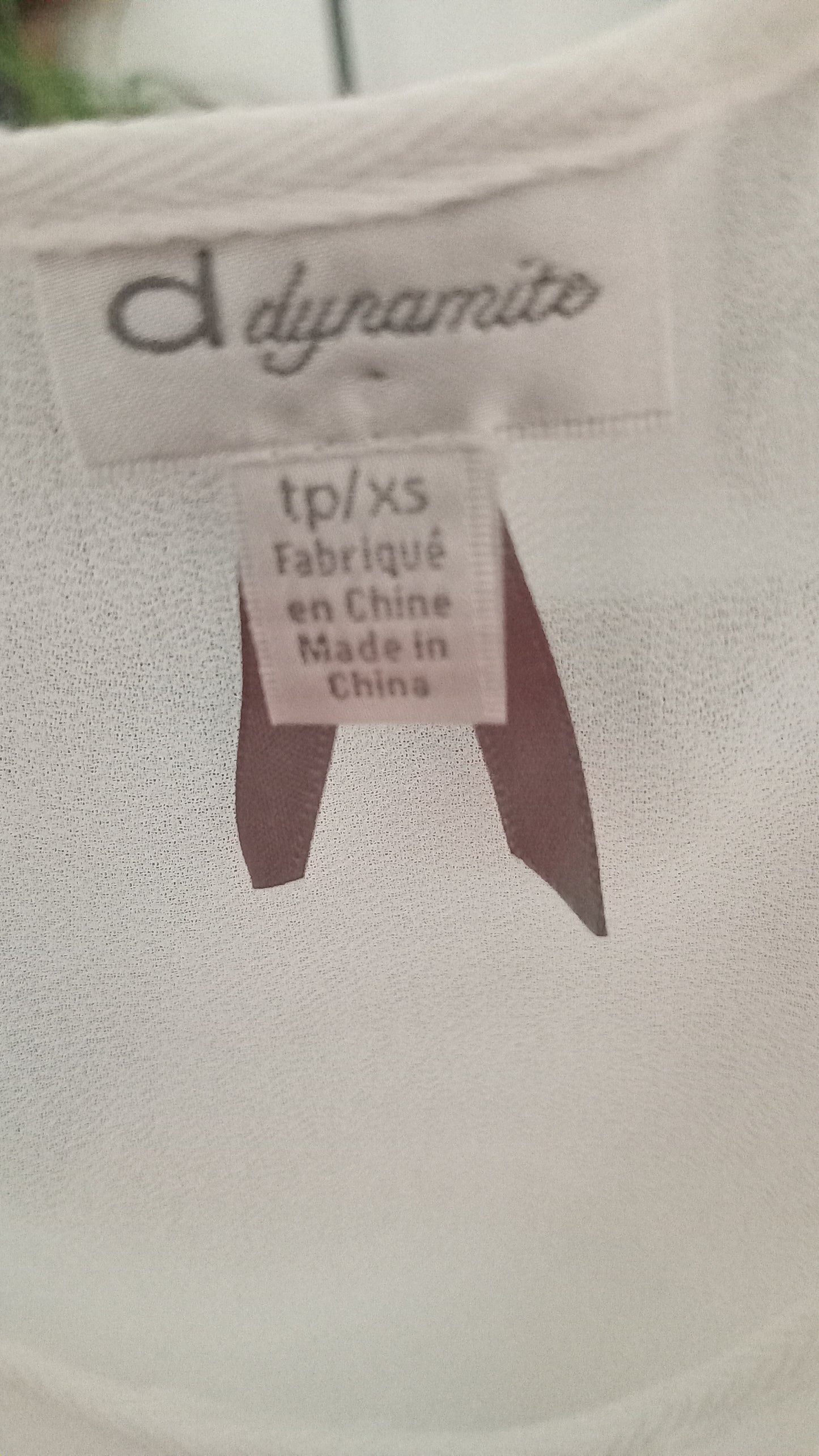 Camisole transparente à volants blanc crème (TP)