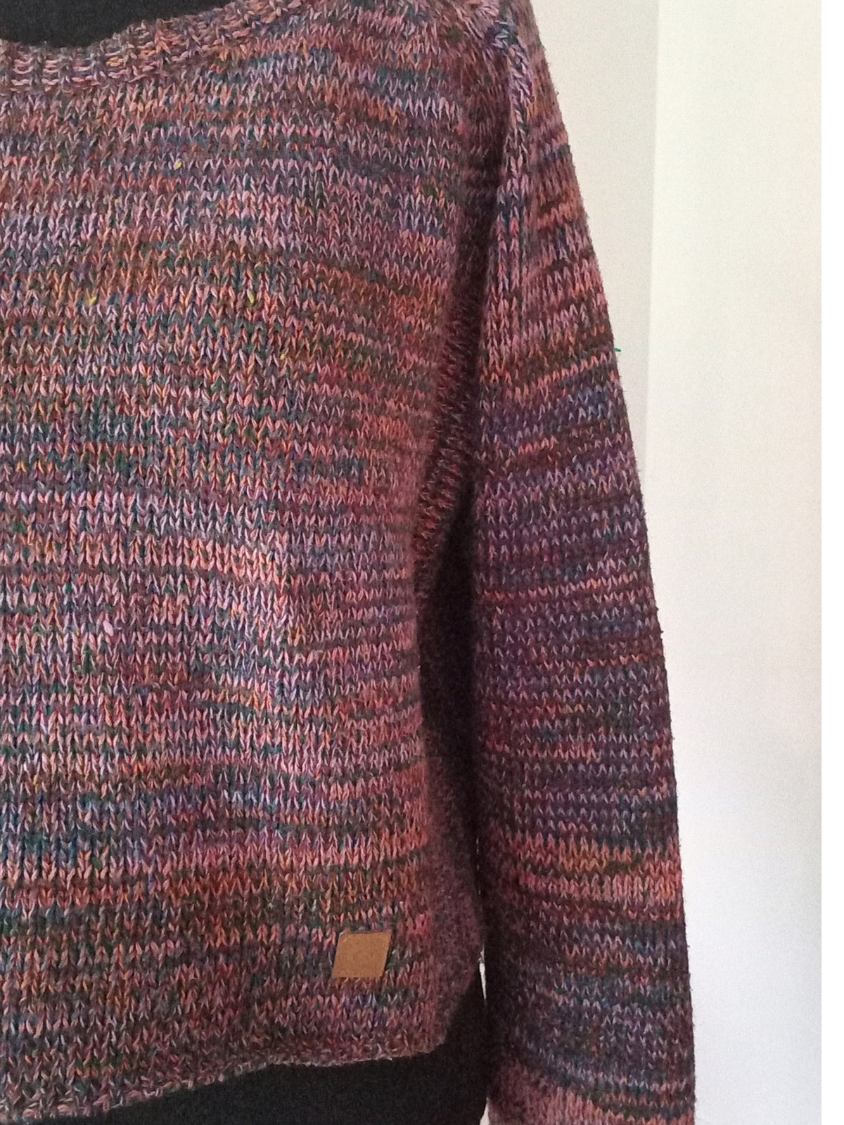 Chandail court en maille multicolore (G)