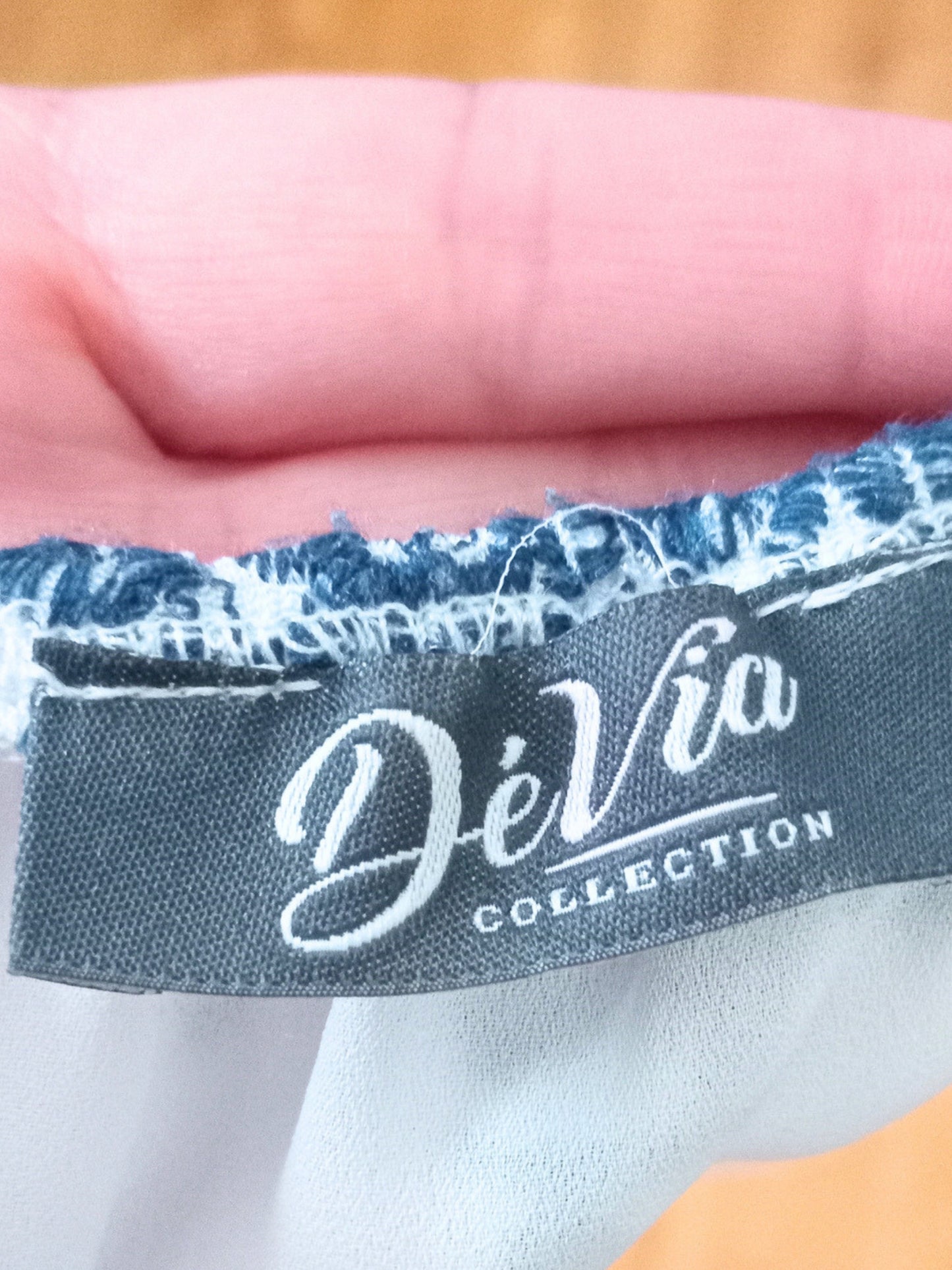 Blouse bohème brodée blanche et marine (M)
