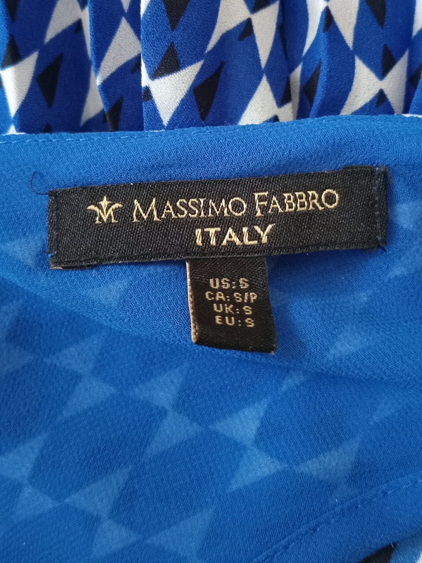 Robe fluide imprimée bleue (P)