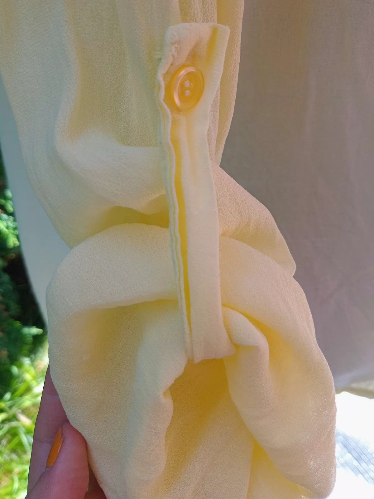 Blouse fluide jaune pâle (M)