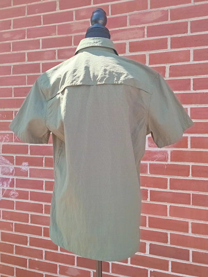 Chemise d’aventure vert forêt manches courtes (S)