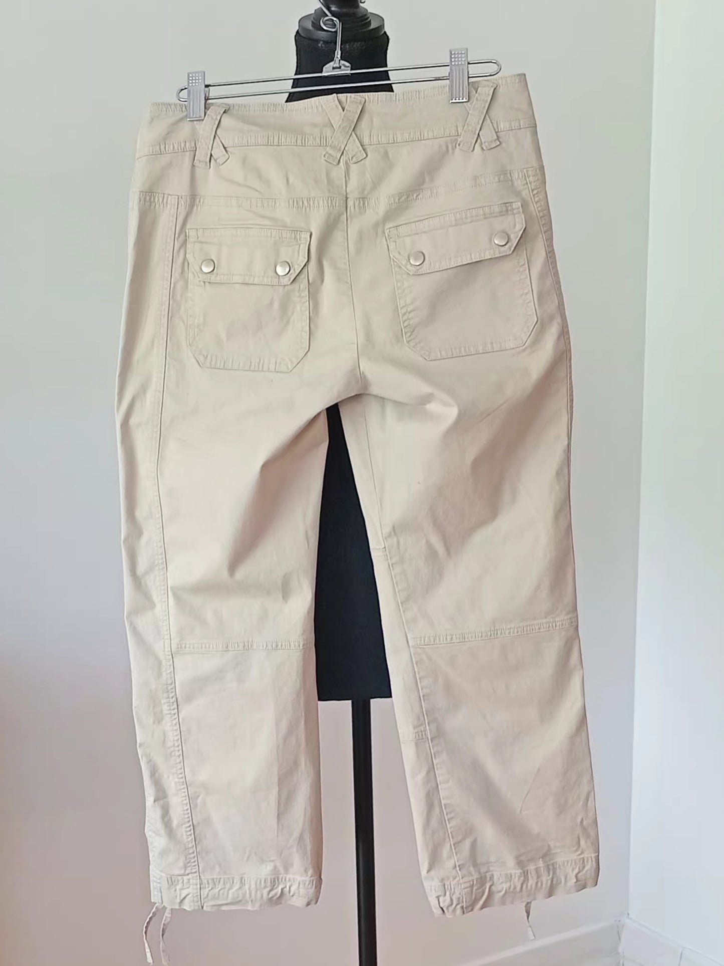 Pantalon capri utilitaire beige (P)