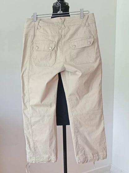 Pantalon capri utilitaire beige (P)
