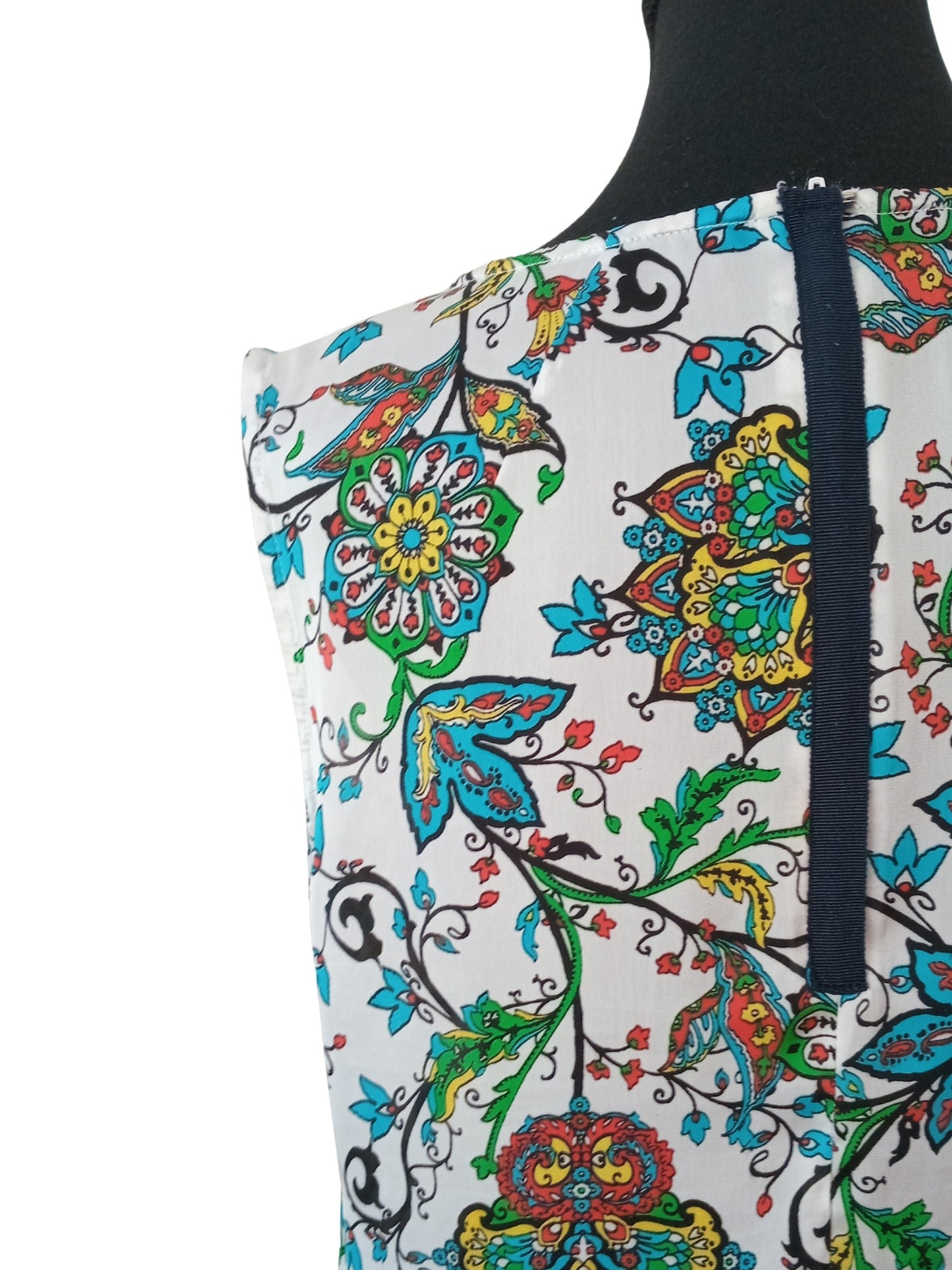 Camisole fleurie tropicale blanche (M)