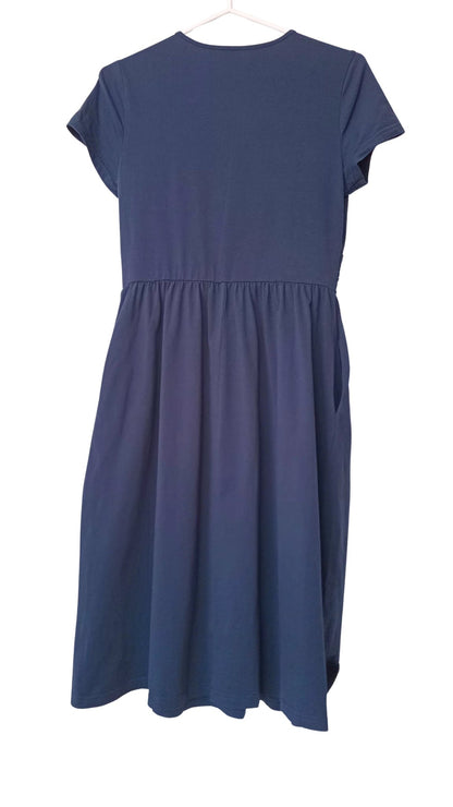Robe cache-cœur bleu marine (M)