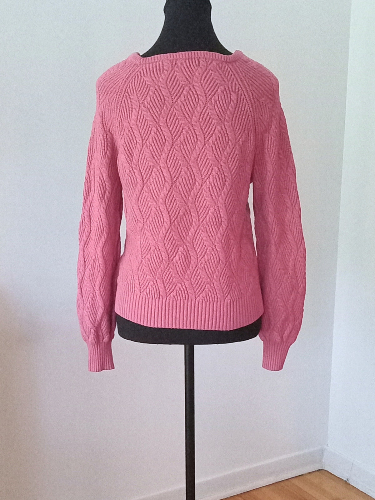 Chandail rose en maille texturée (P)