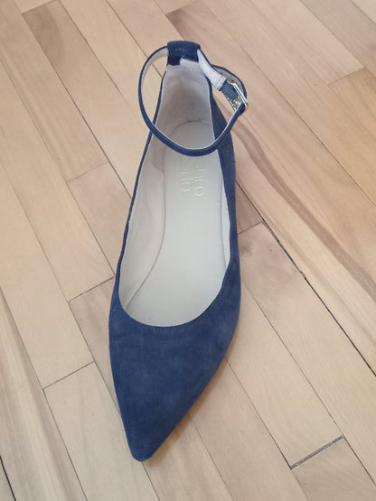 Ballerines en suède bleu marine (6)