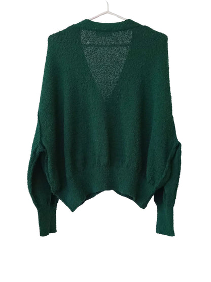 Cardigan rustique vert forêt