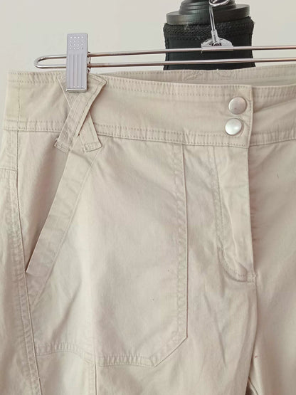 Pantalon capri utilitaire beige (P)
