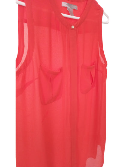 Blouse sans manches orange – coupe oversize