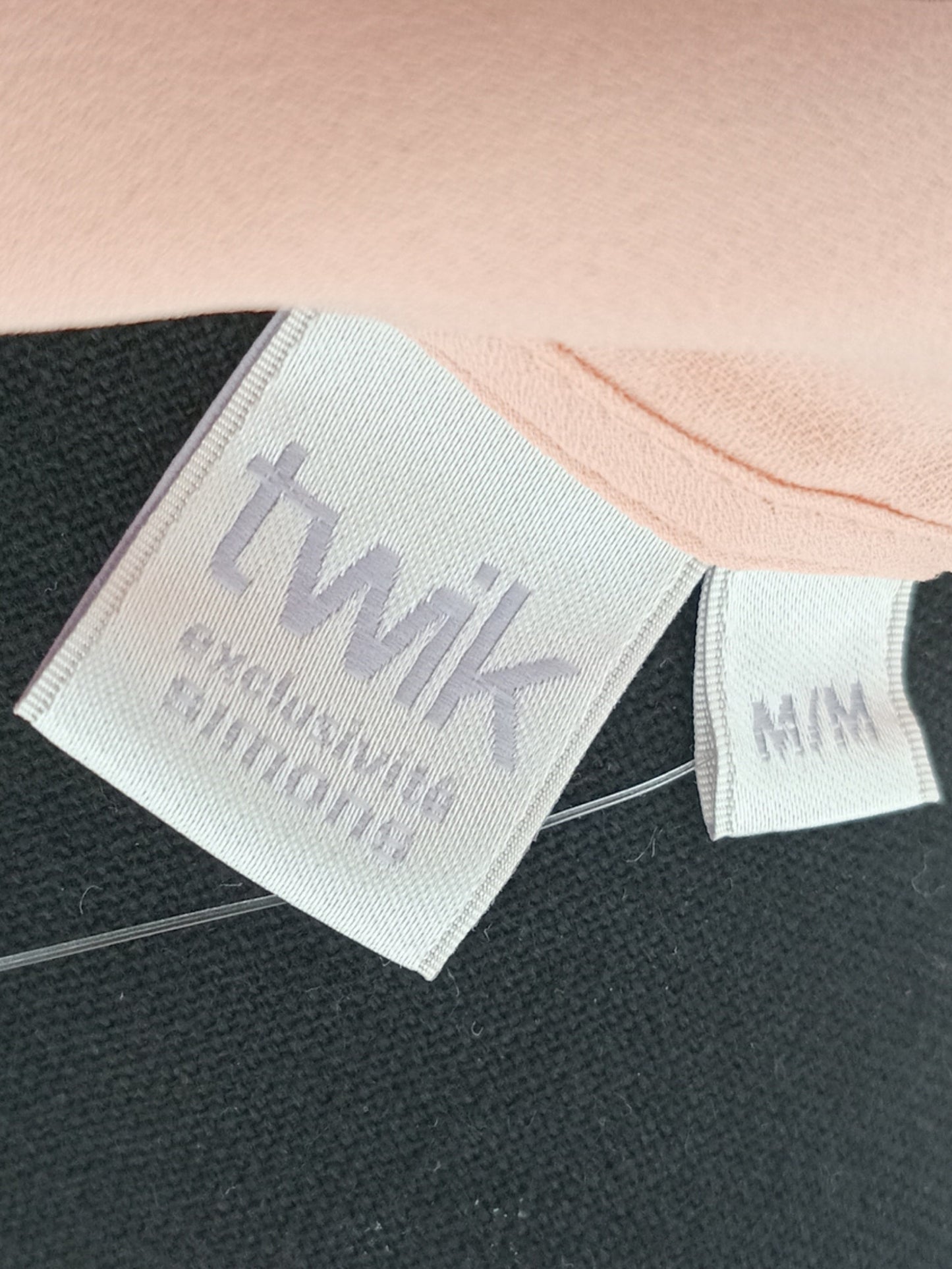 Blouse fluide pêche à col chemisier (M)