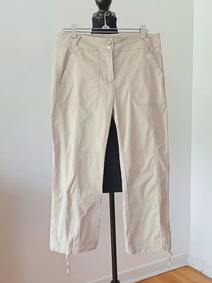 Pantalon capri utilitaire beige (P)