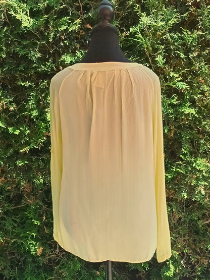 Blouse fluide jaune pâle (M)