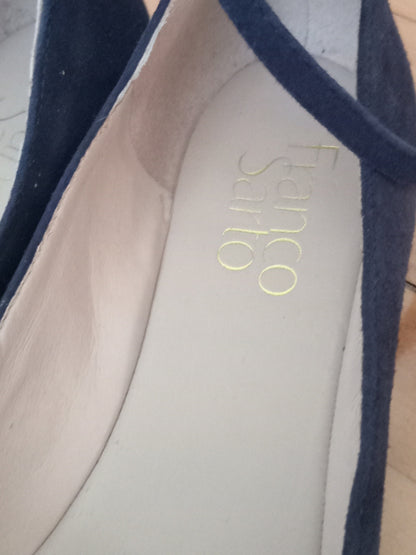 Ballerines en suède bleu marine (6)