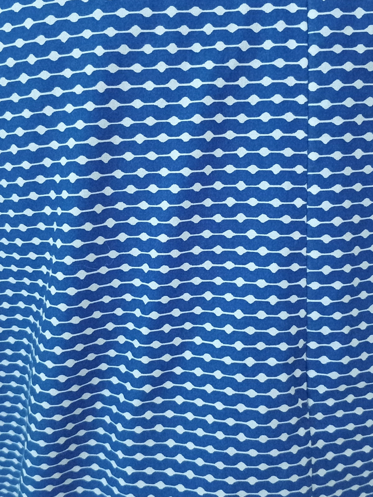 Haut bleu et blanc en coton à encolure drапée (4)