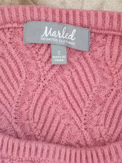 Chandail rose en maille texturée (P)