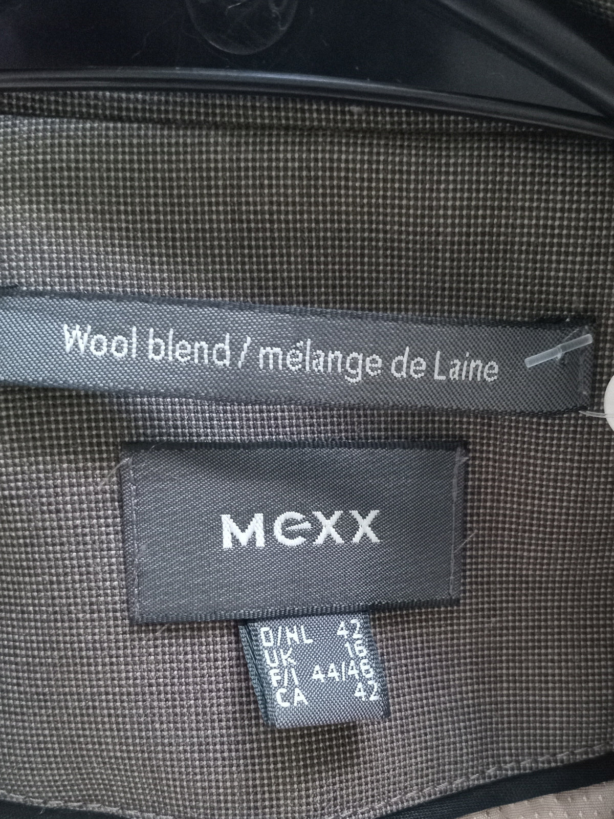 Veston en laine mélangée gris chaud (42)