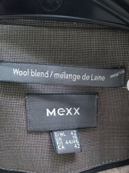 Veston en laine mélangée gris chaud (42)
