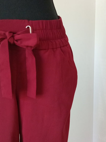 Pantalon bourgogne style paper bag (P)