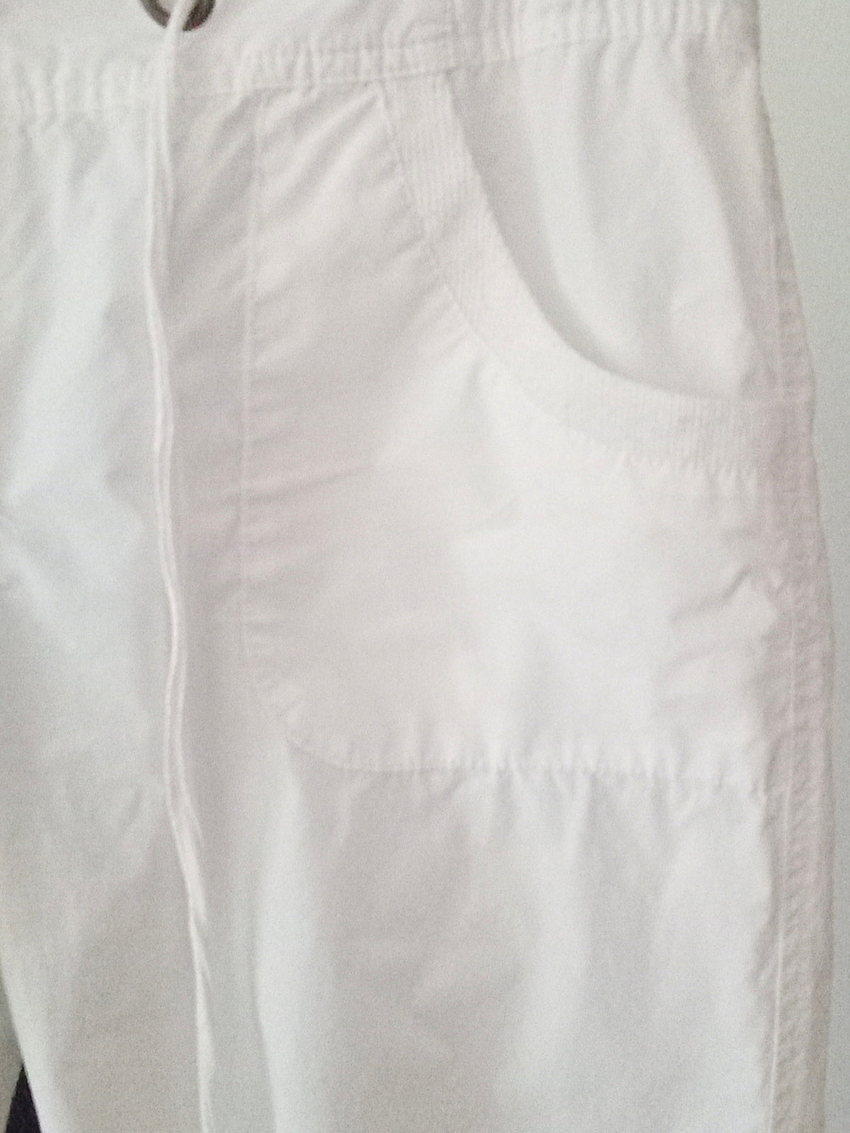 Pantalon capri blanc en coton (8)