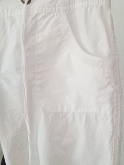 Pantalon capri blanc en coton (8)