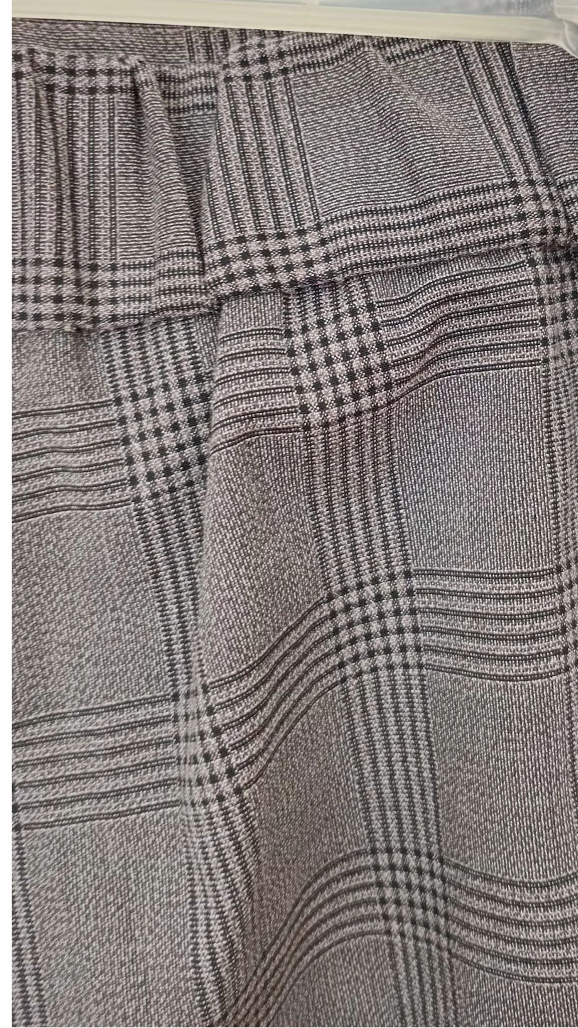 Pantalon chic taille haute à motif prince-de-galles (Petit)