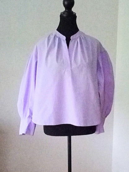 Blouse surdimensionnée lilas en coton (TP)