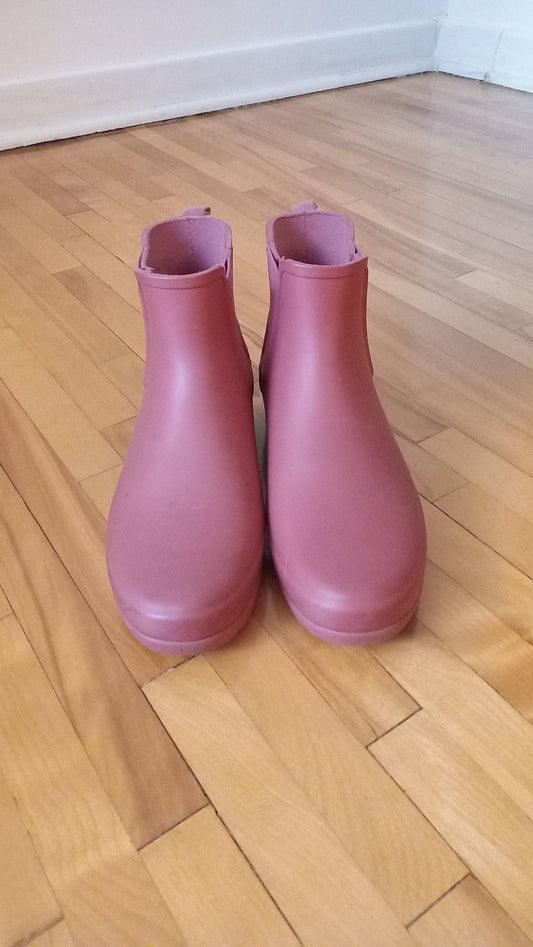 Bottes de pluie cheville rouge brique Hunter (10 US)