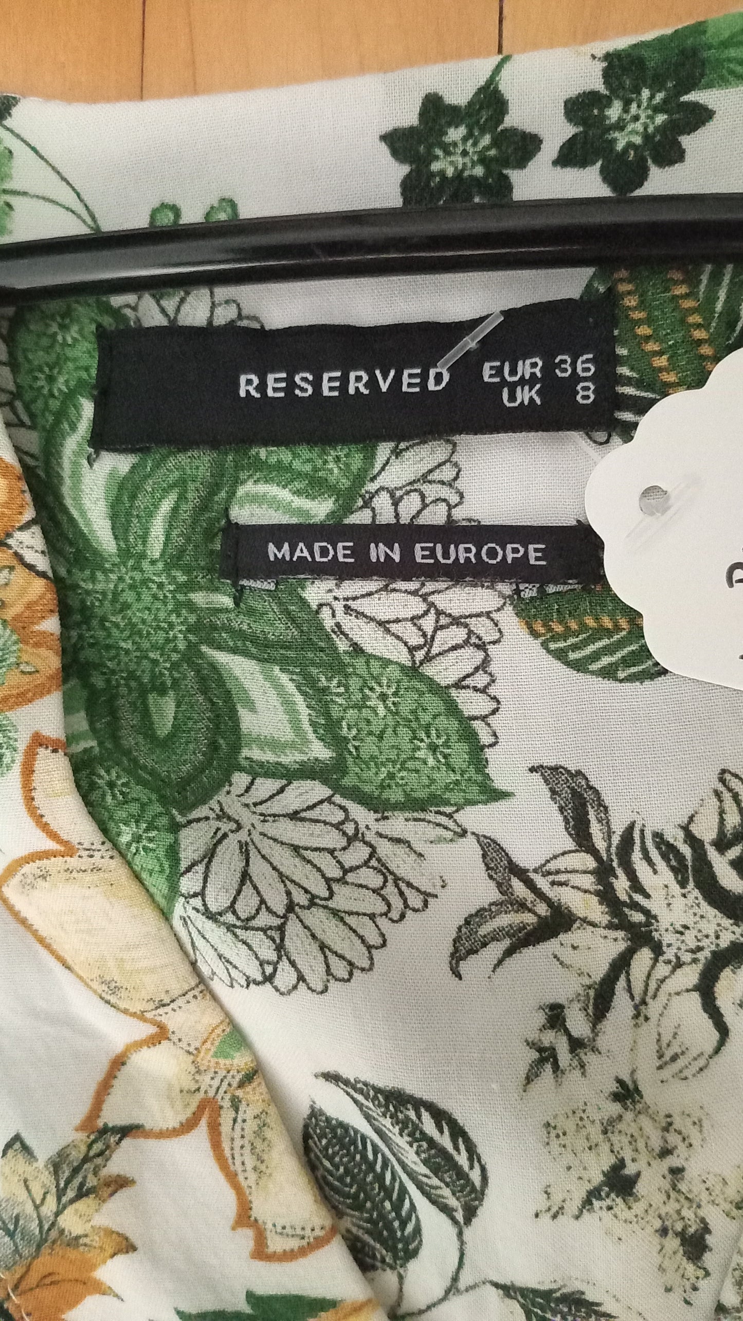 Blouse fleurie en viscose à manches trois quarts (P)