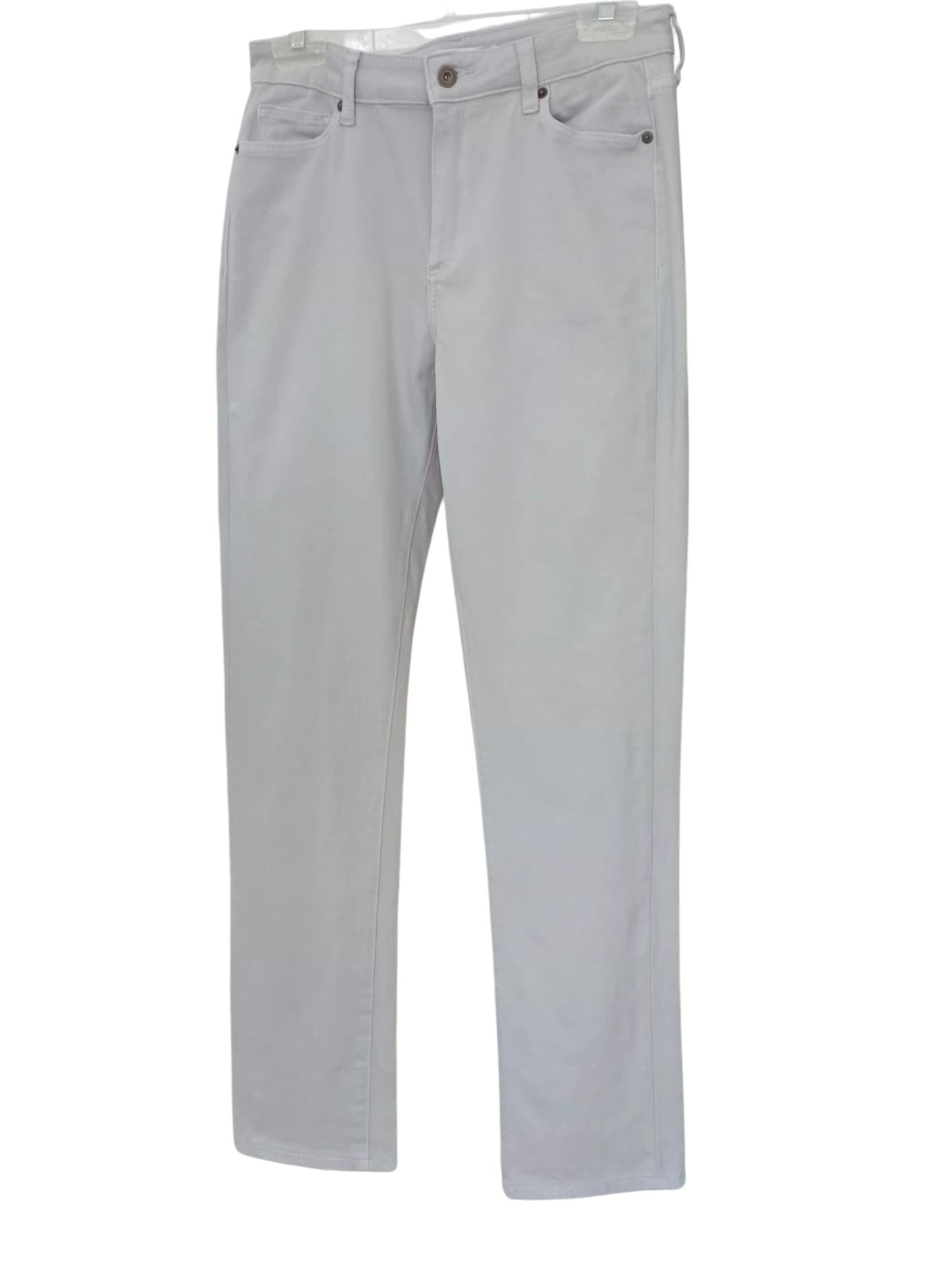 Pantalon gris pâle coupe droite (10)