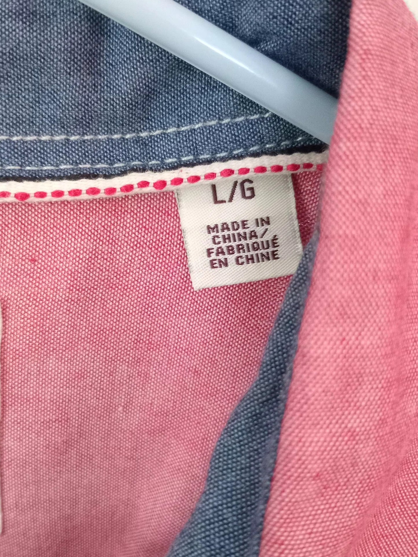 Chemise de travail rose poudré (G)