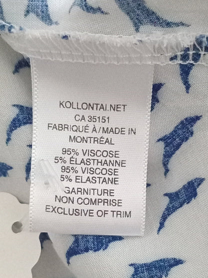 Camisole-tunique blanche à imprimé de dauphins (P)