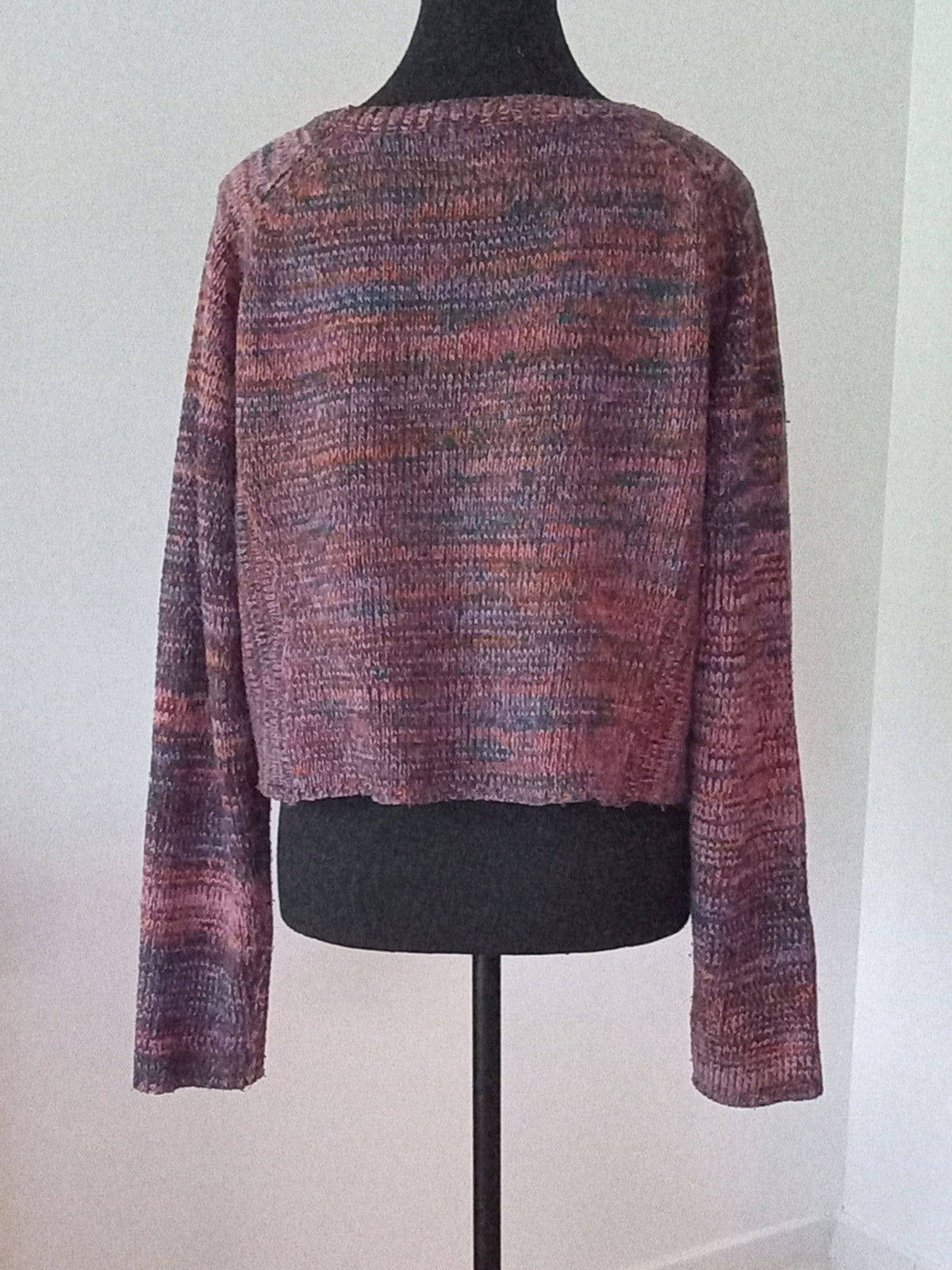 Chandail court en maille multicolore (G)