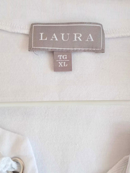T-shirt blanc à encolure lacée (TG)
