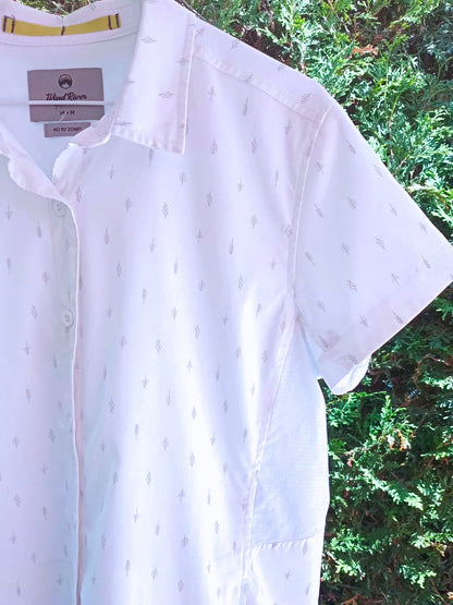 Chemise technique blanche à manches courtes No Fly Zone (M)