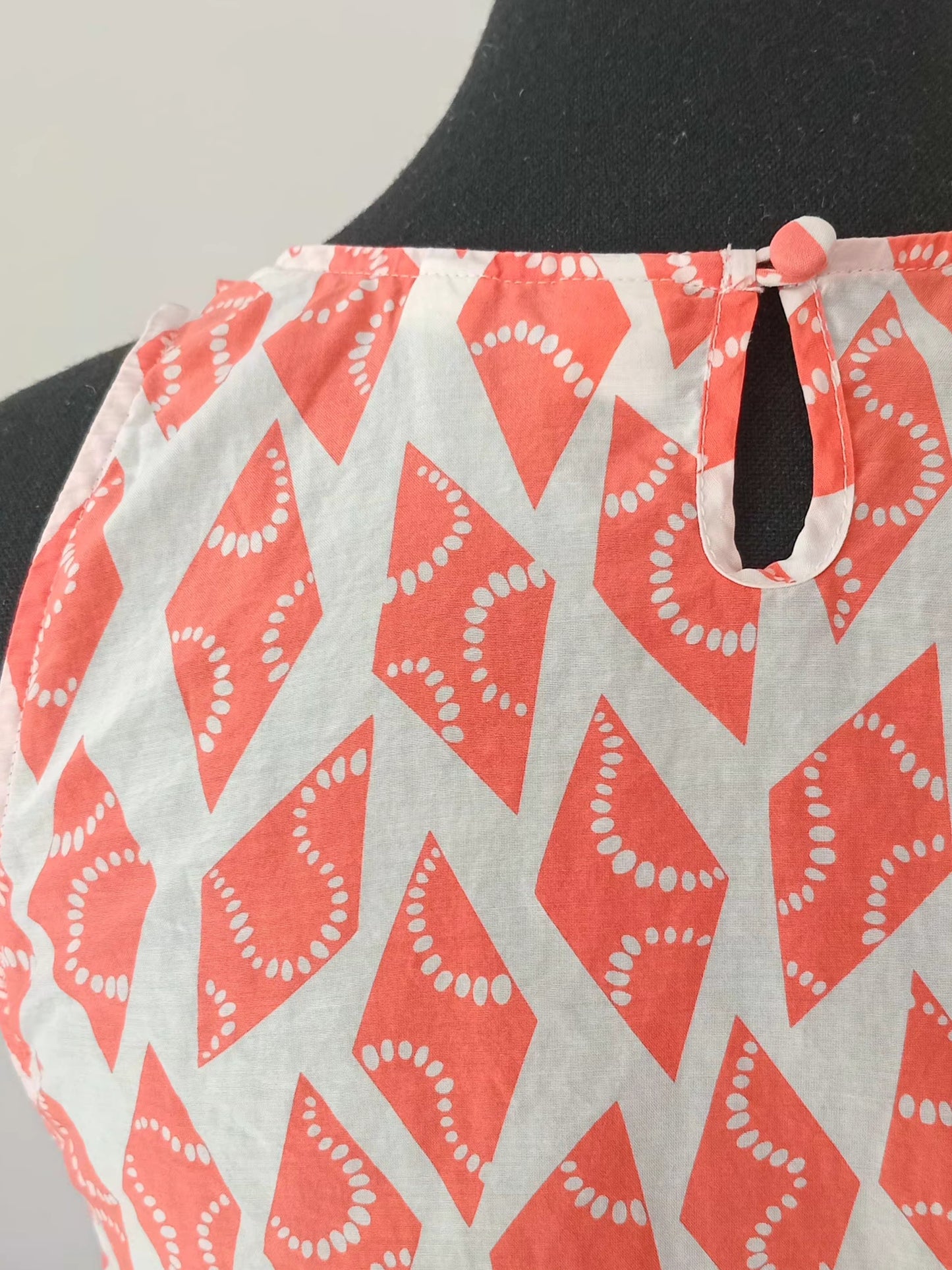 Camisole en soie et coton à imprimé corail (TP)