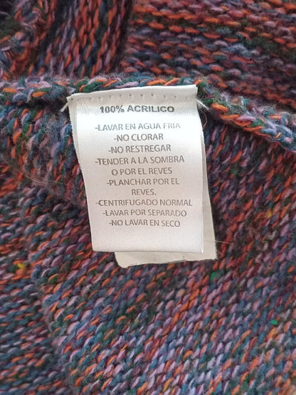 Chandail court en maille multicolore (G)