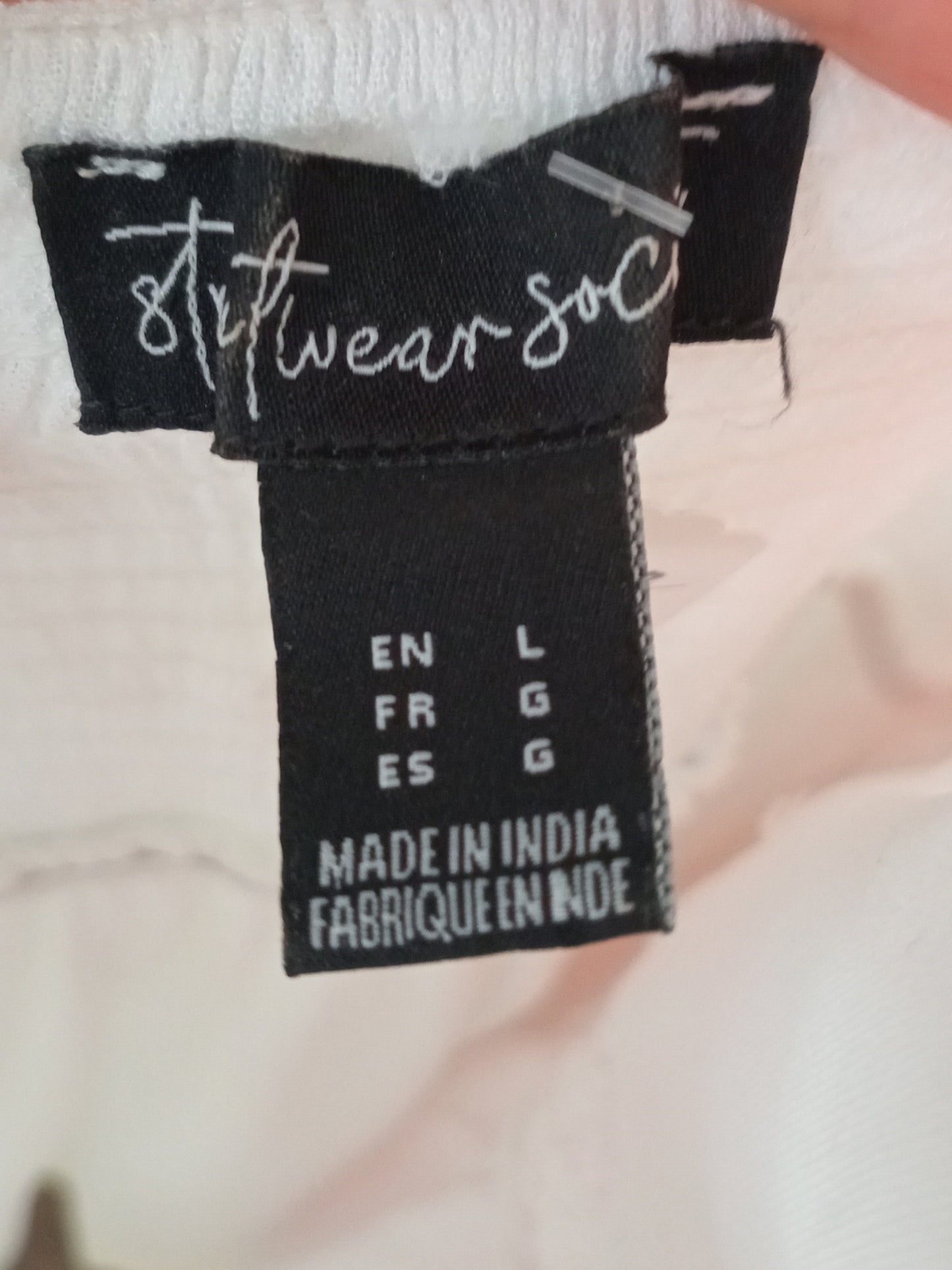 Robe blanche bohème à crochet (L)