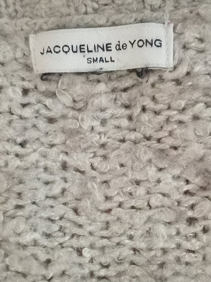 Cardigan long gris chiné avec poches (P)