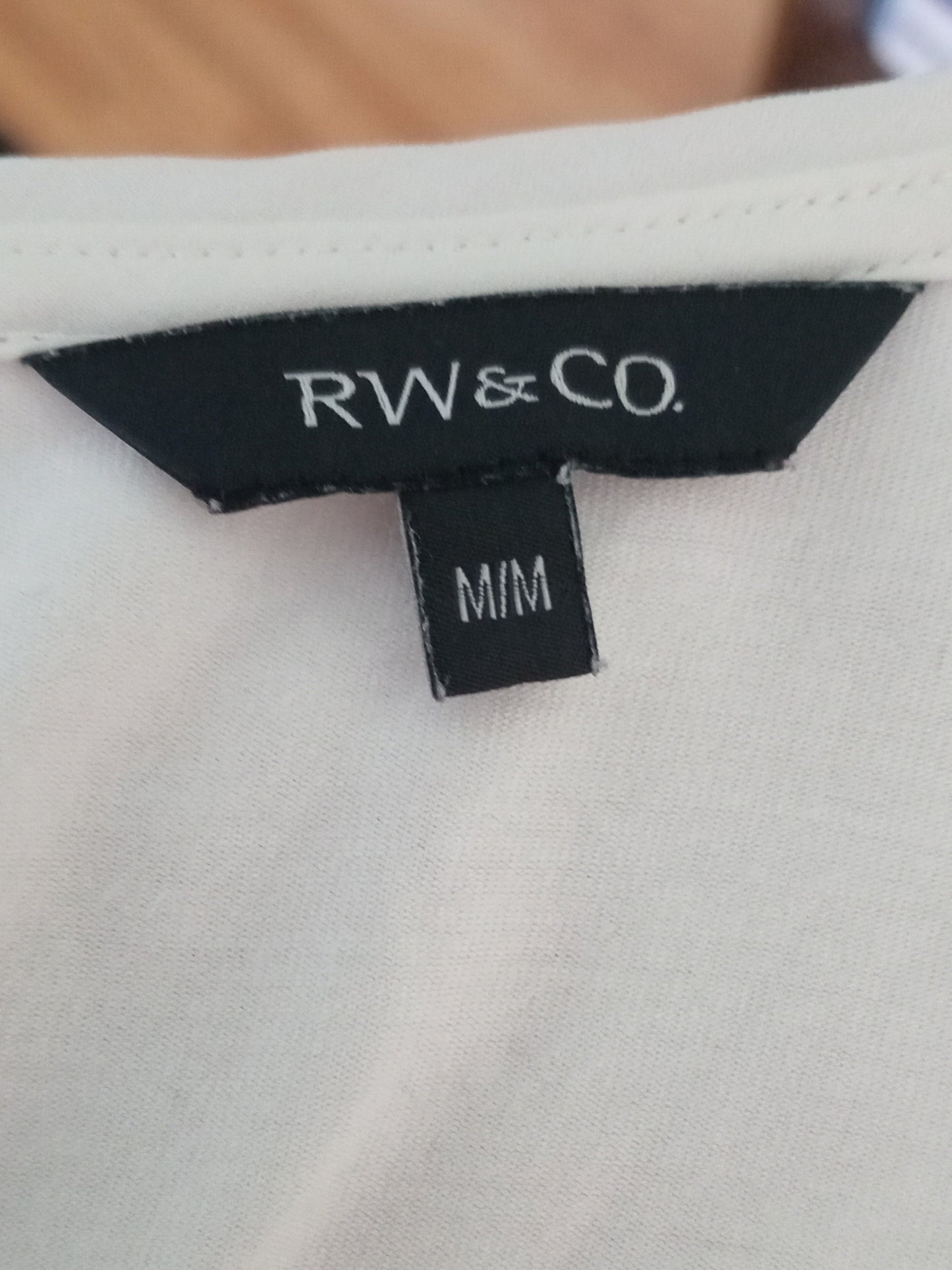 Camisole fluide à motifs crème et bleu marine (M)