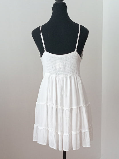 Robe blanche bohème à crochet (L)