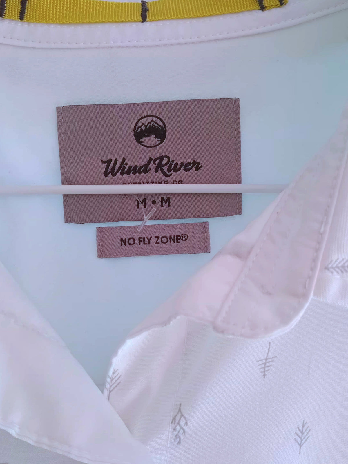 Chemise technique blanche à manches courtes No Fly Zone (M)