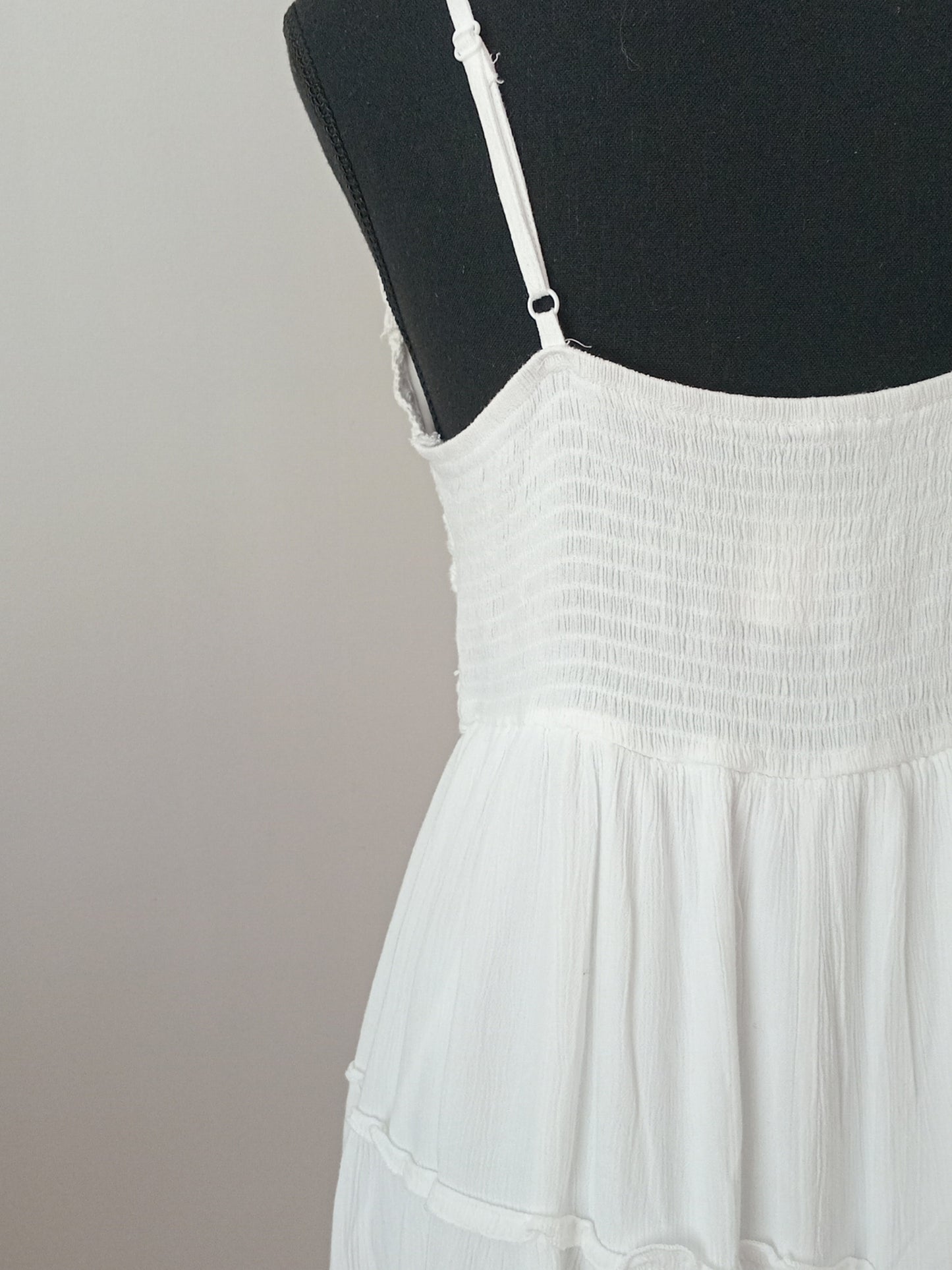 Robe blanche bohème à crochet (L)