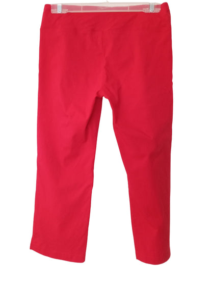 Pantalon rouge vif trois quarts (7)