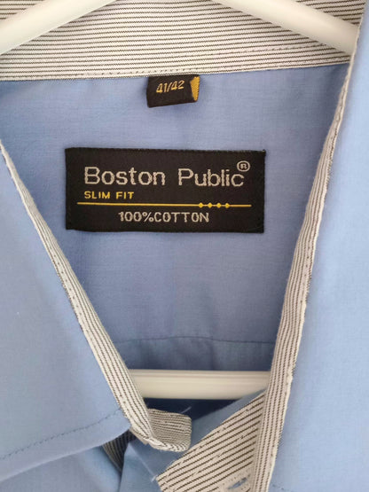 Chemise bleue à manches courtes (41/42)