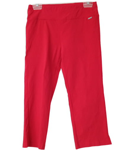 Pantalon rouge vif trois quarts (7)