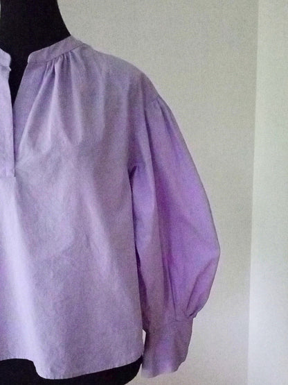 Blouse surdimensionnée lilas en coton (TP)