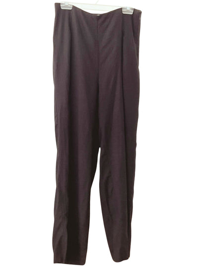 Pantalon en lin noir à taille haute
