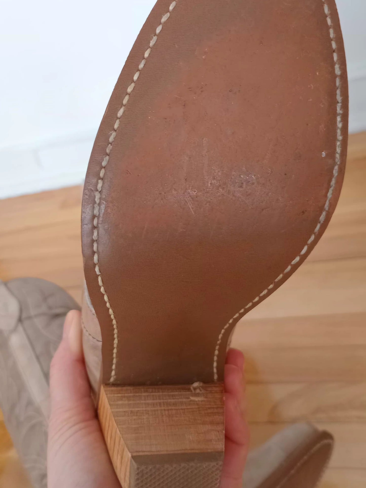 Bottes de cow-boy en cuir véritable